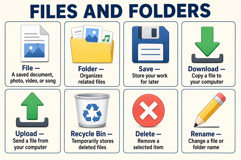 Files and folders