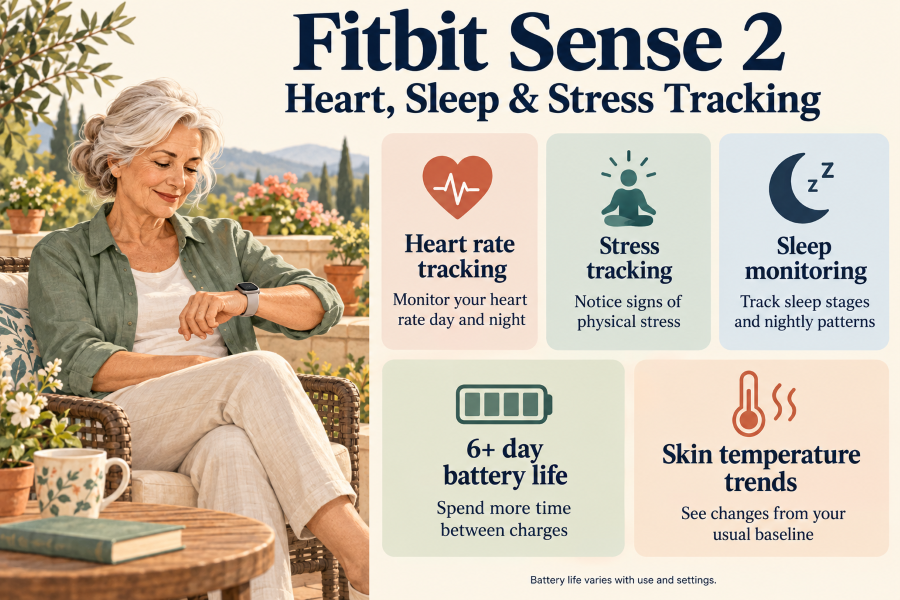 Fitbit Sense 2_ Heart, Sleep and Stress