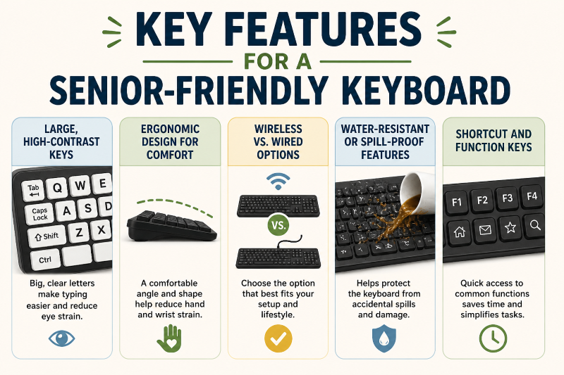 key features for a senior friendly keyboard