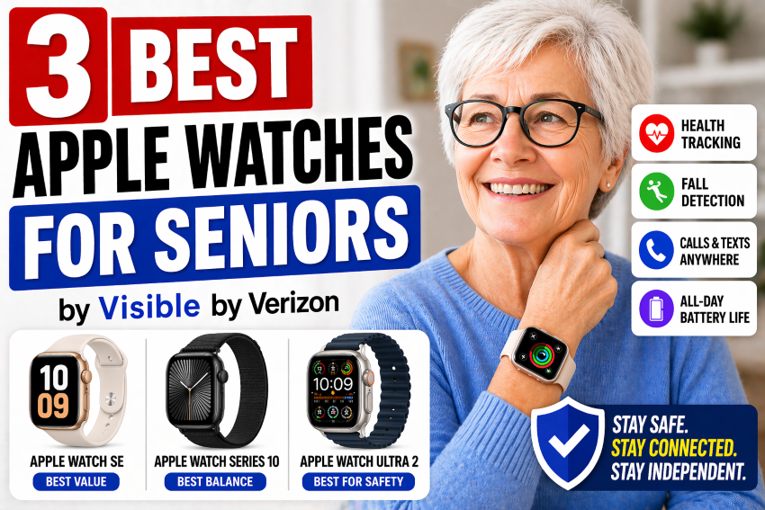 The 3 Best Apple Watches on Visible by Verizon for Seniors