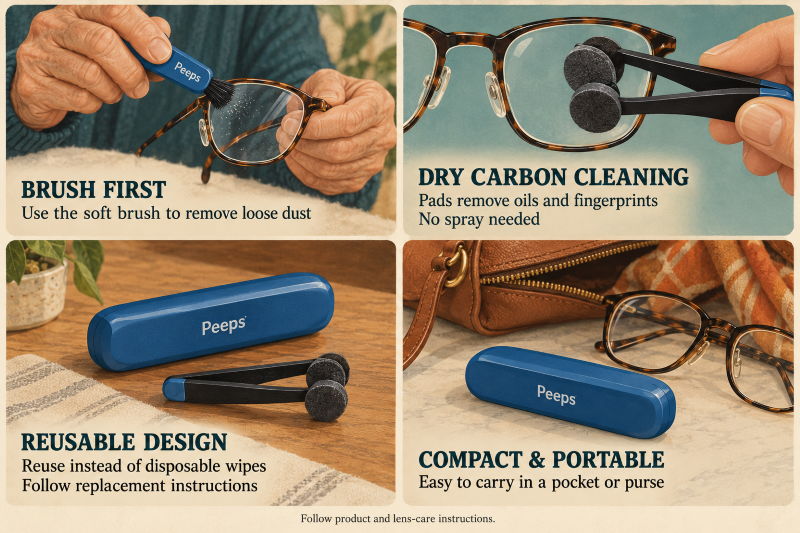 Peeps Carbon Eyeglass Cleaner
