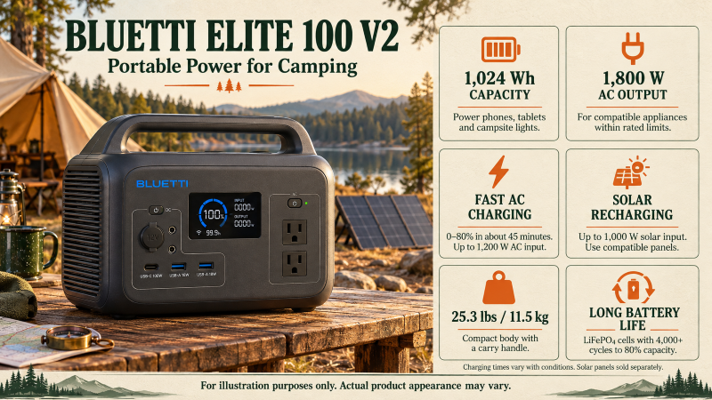 BLUETTI Elite 100 V2 Solar Generators