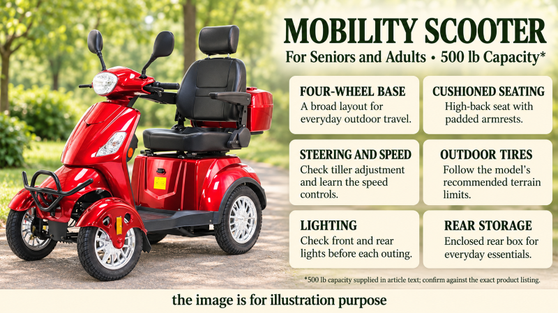 Mobility Scooters for Seniors and Adults 500lbs