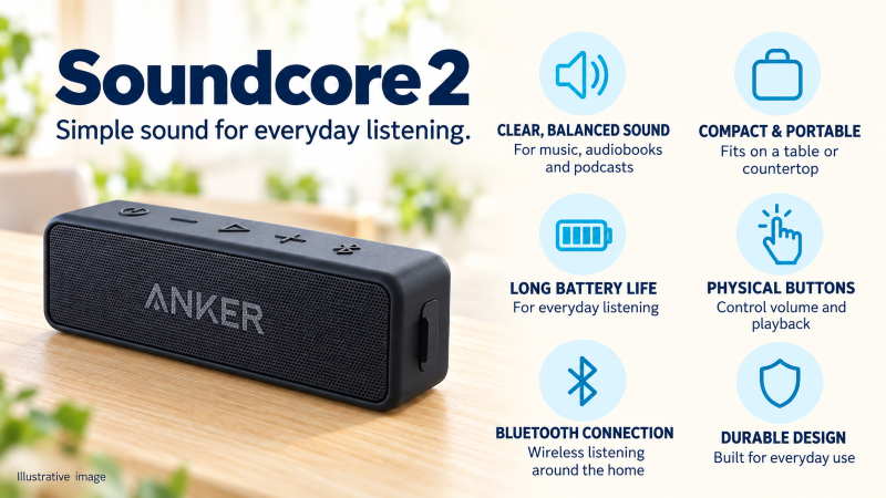 Soundcore 2 Portable Bluetooth Speaker