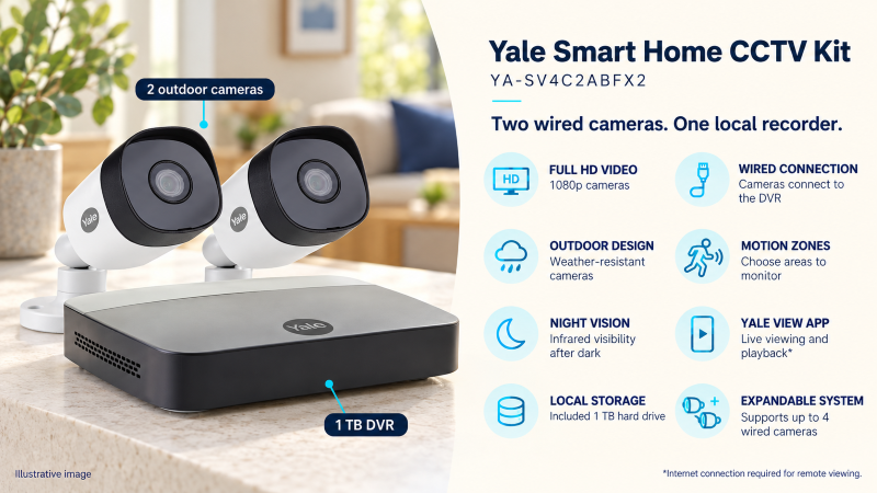 Yale Smart Home CCTV Kit YA-SV4C2ABFX2