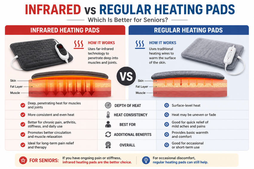 Infrared vs Regular Heating Pads