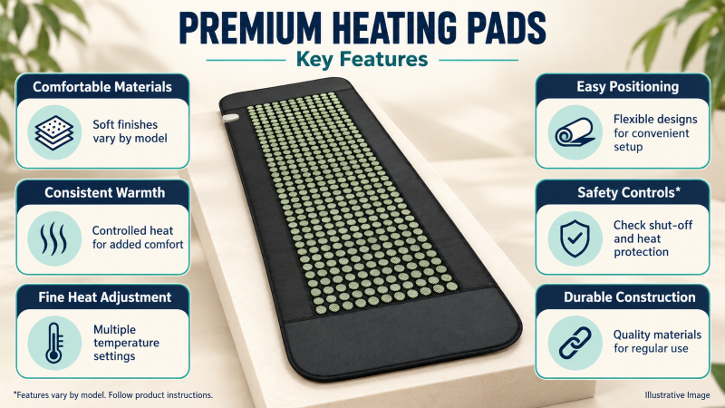 Premium heating pads feature guide