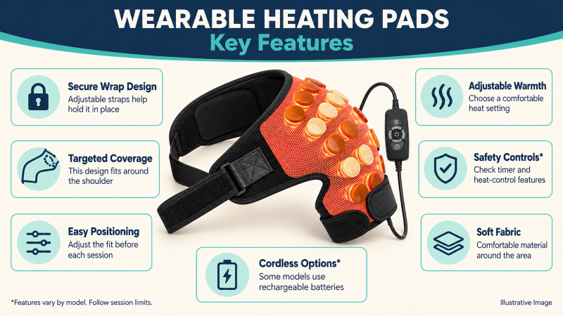 Wearable Shoulder Heating Pad Features