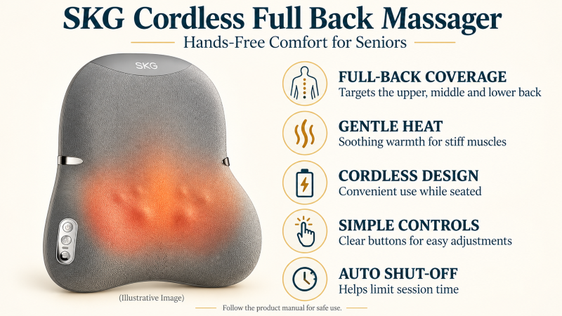 KG Cordless Full Back Massager key features