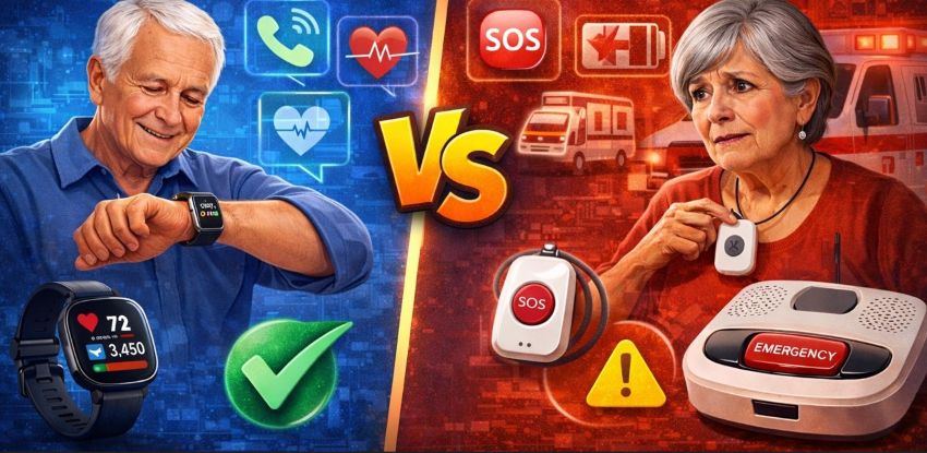 Smartwatches vs. Medical Alert Devices Safety Comparison.