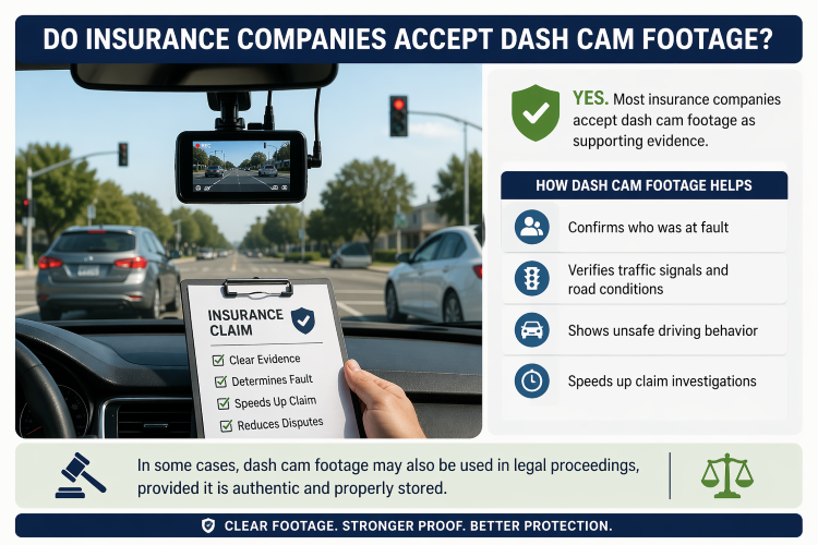 Dash cam footage and insurance companies
