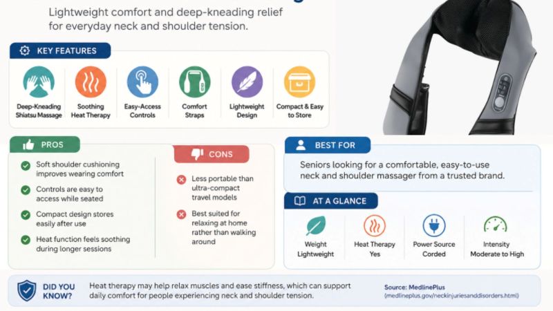 HoMedics Shiatsu Deluxe Neck and Shoulder Massager.